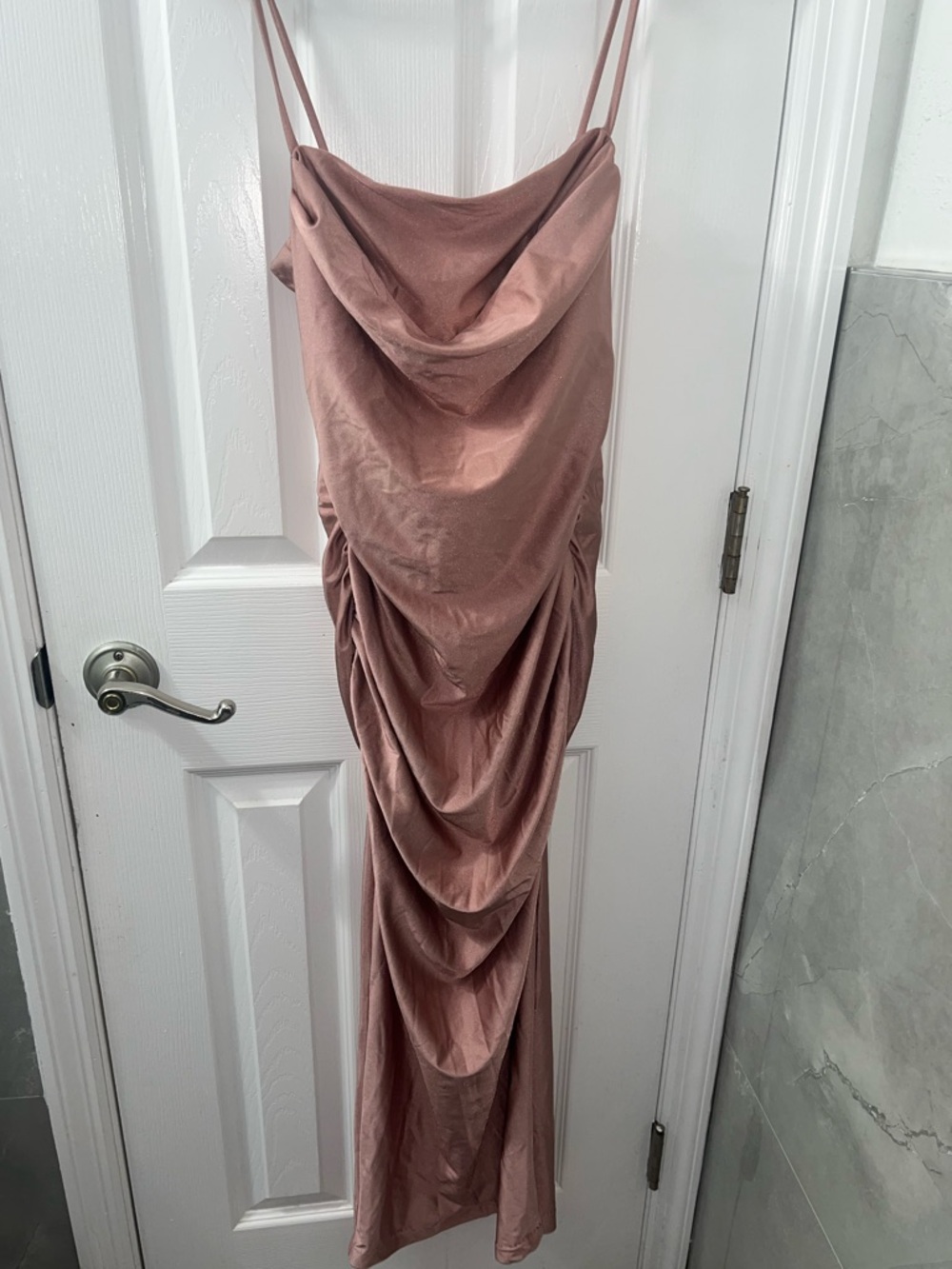 Windsor Dusty Rose Satin Slip Dress